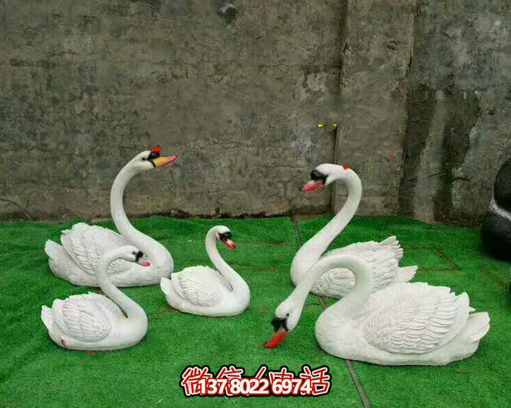 雕塑仿真天鵝，裝飾庭院、酒店、別墅等空間