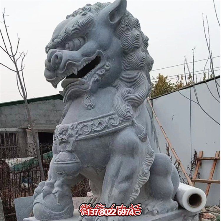 豪華庭院大型獅子雕塑，招財進寶，鎮宅門口裝飾