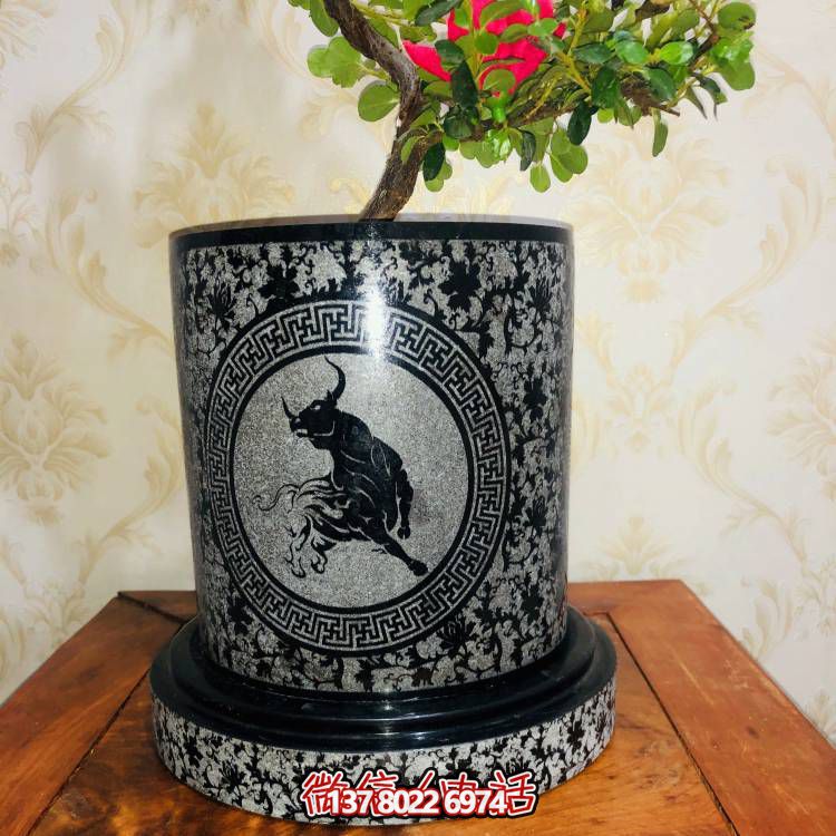 手工精美石雕花盆，點亮您的室外空間