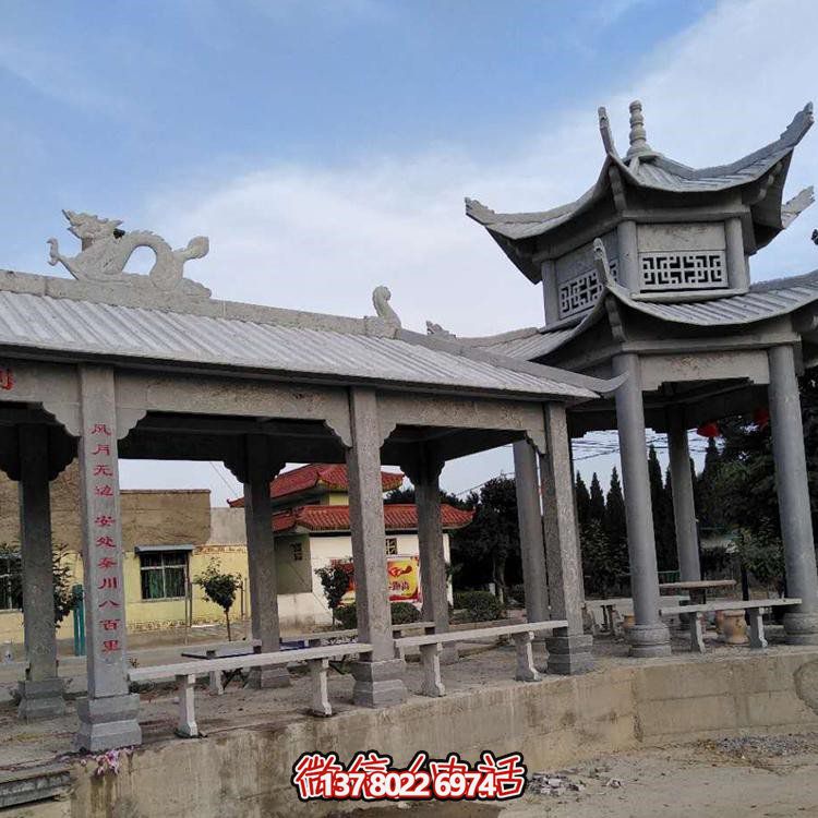 精美大理石石雕戶(hù)外園林景觀乘涼休閑長(zhǎng)廊雕塑