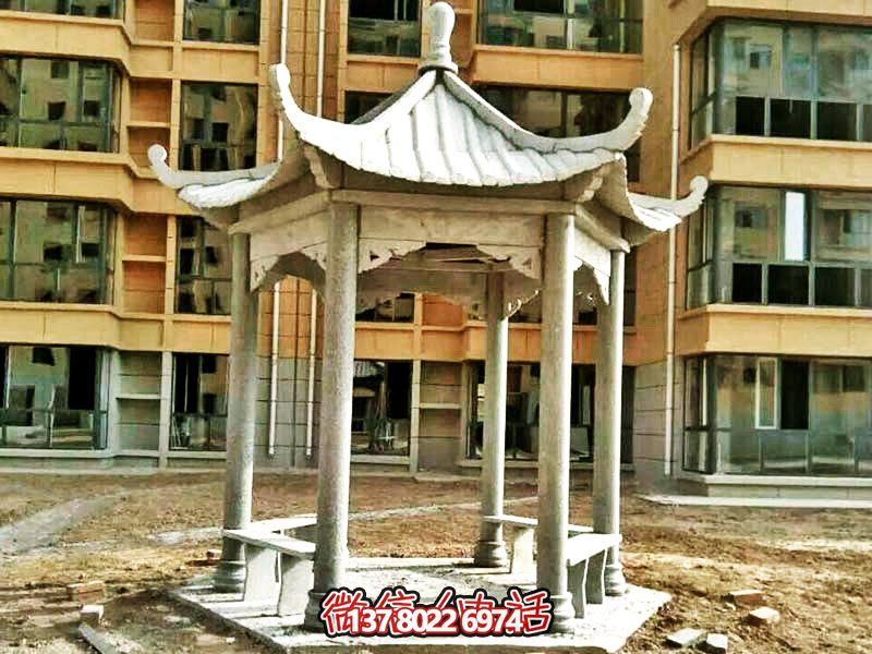 仿古建筑涼亭，為小區、公園、草坪提供休息雕塑美化