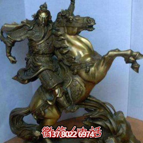 傳統(tǒng)工藝銅雕騎馬人物雕塑，點(diǎn)綴戶外園林