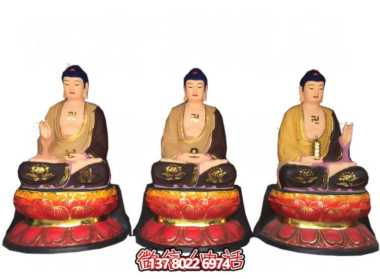 玻璃鋼仿真彩繪如來佛祖供奉雕塑，擁有神秘而又寧靜的氣息