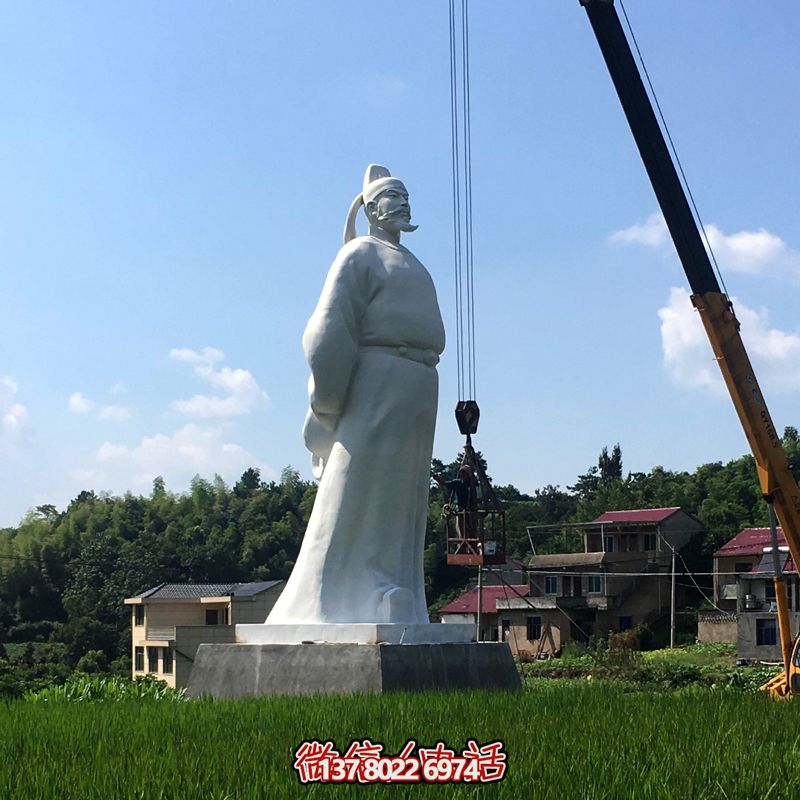 李白漢白玉雕塑，賞詩仙魅力，游覽大型景區公園