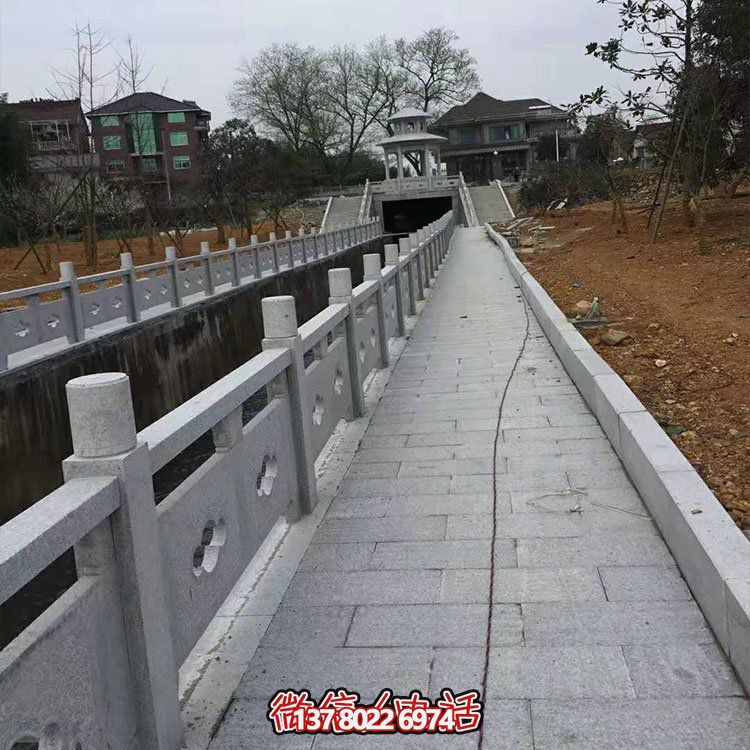 精美大理石護(hù)欄雕塑，點(diǎn)綴河道戶外環(huán)境